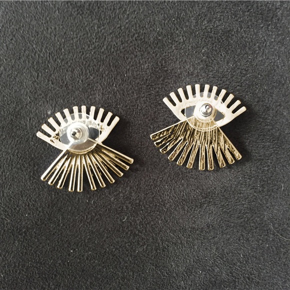 👁 ✨ Gold // Evil Eye Earrings + Jacket - Picture 3 of 5